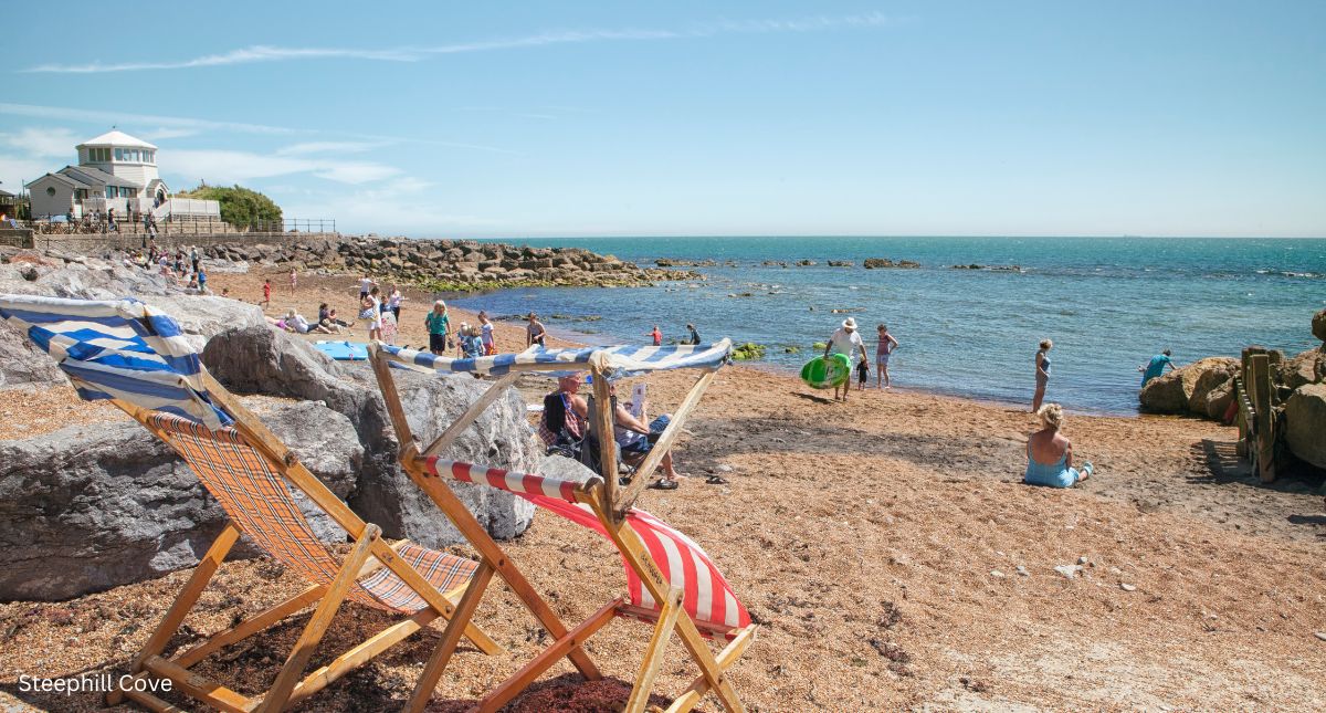 Steephill Cove, beach on the Isle of Wight